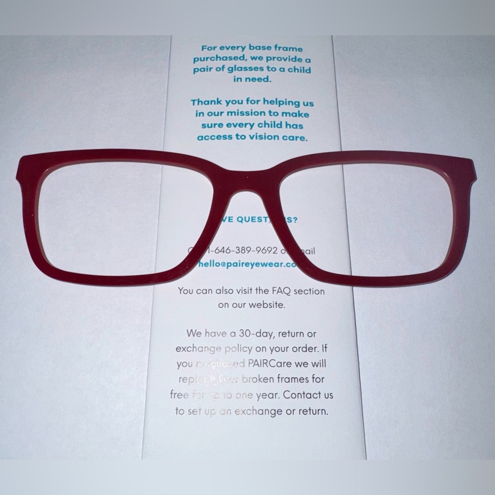 Pair Eyewear Larkin The Burgundy Toppers 021 026, Unisex, MSRP $25